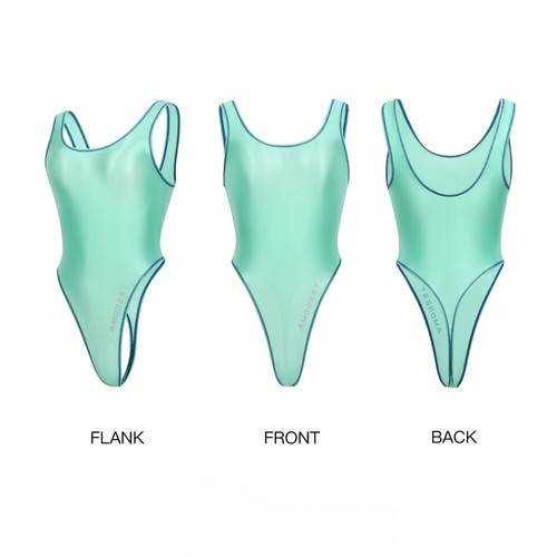 AMORESY Women Sexy Swimsuit Thong High Cut Bodysuit Sleeveless Swimwear Bathing - Picture 4 of 28