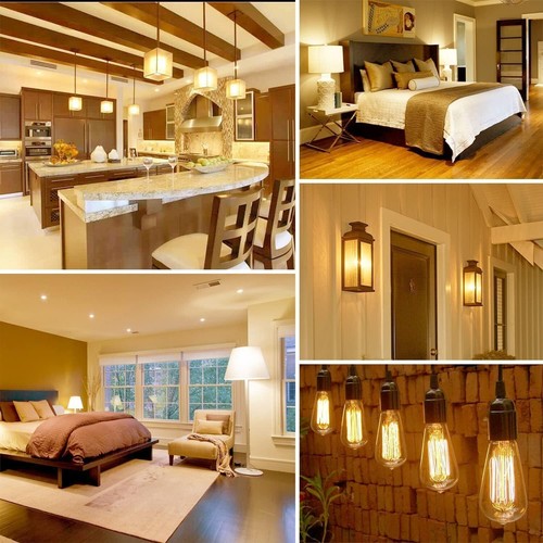 4Pack LED ST18 Vintage Filament Light Bulb, E26, 13W(100W), Clear, 3000K, 1400LM - Picture 4 of 9