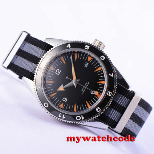41 mm CORGUET esfera negra Miyota reloj automático para hombre Japón cristal zafiro NH35A - Imagen 2 de 11