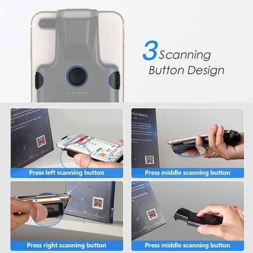 Eyoyo Bluetooth 2D Barcode Scanner Back Clip Wireless 1D QR Code Reader for IOS - Picture 14 of 26