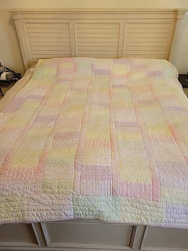 Vintage Pottery Barn Kinder Patchwork Quilt Perlendecke wendbar Twin 86"x67"