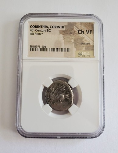 Griechische Korinth AR Stater Pegasus & Athene Silbermünze NGC Auswahl sehr schön - Bild 3 von 4