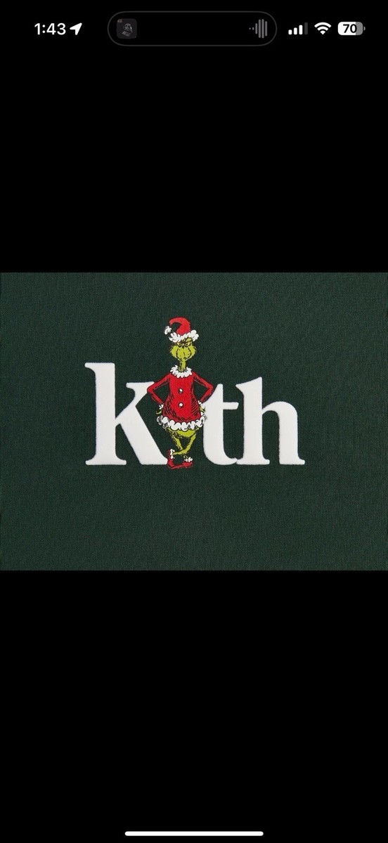 ☆ KITH x THE GRINCH serif tee コラボTシャツ ☆ Kith X The Grinch Serif Tee Green XXL BRAND NEW ORDER