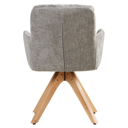 Stühle Esszimmer 6er Set Polsterstühle Armlehne Sessel Drehbar Grau Homestyle4u - Bild 7 von 8