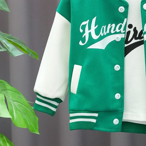 New Kids Baseball Suit Boys Girls Casual Sports Coat Pants Spring Autumn Outfits - Picture 5 of 14