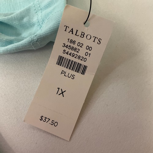Talbots Short Sleeve T Shirt Womens Size 1X Light Blue Round Neck - Picture 3 of 15