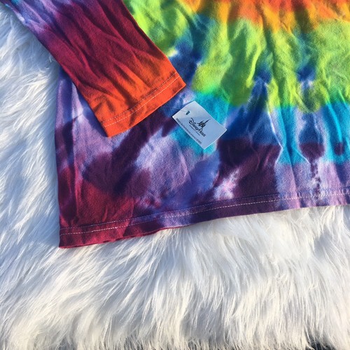 Disney park authentic ladies tie dye hoodie shirt Long Sleeves - Picture 9 of 12