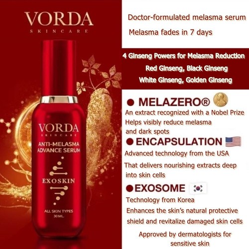 VORDA Suero Anti-Melasma Advance 30ml y Crema Avanzada 30g. 4 Ginseng Power Korea - Imagen 4 de 24