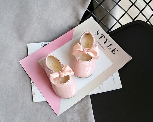 KIDS BABY INFANTS GIRLS RIBBON BOW SPANISH WEDDING PARTY PATENT TODDLER SHOES - Picture 38 of 61