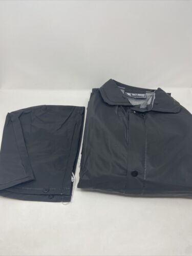 Tact Squad Security Raincoat With Detachable Hood. Black Size M Medium. NEW - Picture 7 of 8
