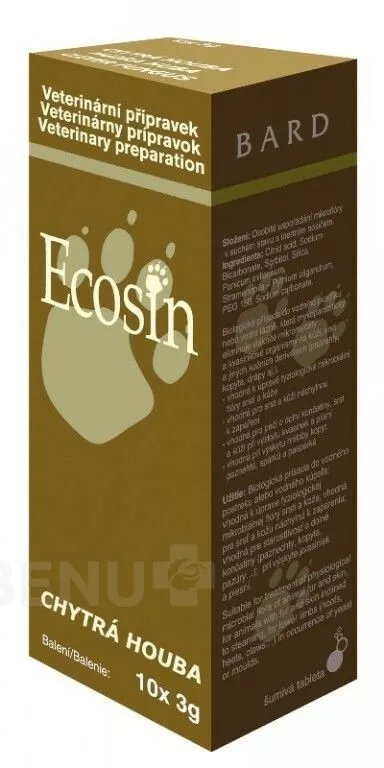 Smart mushroom fungus Water additive ECOSIN for pets 10 x 3g skin coat claws NEW
