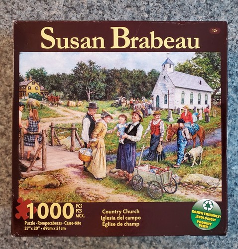 Rarität NEU Susan Brabeau Country Church 1000 Teile Puzzle