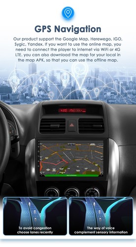 Android14 6+128G Für SUZUKI SX4 Fiat Sedici Autoradio 8Kern GPS DSP Navi WIFI BT - Bild 22 von 24