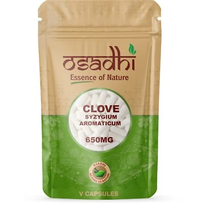 OSADHI Clove 650MG Vegan Capsules Cloves Syzygium Aromaticum Pure Clove Star Anise UK