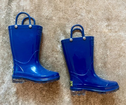 Toddler Light up Rain Boots size 4/5 by Western Chief Blue - Picture 2 of 7