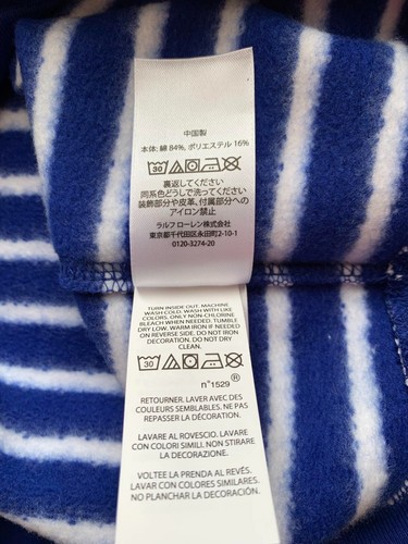 POLO RALPH LAUREN BEAR STRIPED SWEATSHIR CLASSICS BLUE NEW SIZE M 10-12 Y 150 cm - Picture 8 of 9