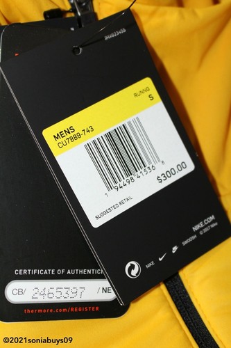 Nike Men's Running Division Dynamic Vent Jacket, CU7889-743, Yellow, Size S - Picture 12 of 12