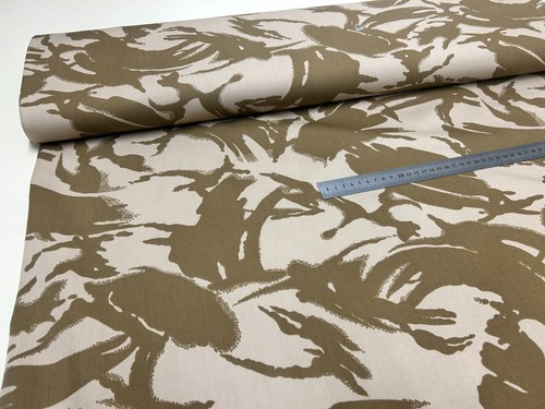 CAMOUFLAGE COTTON DRILL TWILL fabric Military Uniform material 150cms green sand - Picture 19 of 20