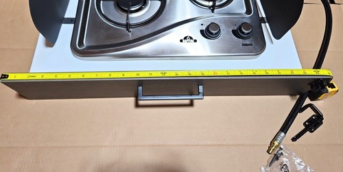 Travel Trailer Propane 2 Burner, Drawer included, RV Outdoor Kitchen Cooktop - Picture 17 of 18