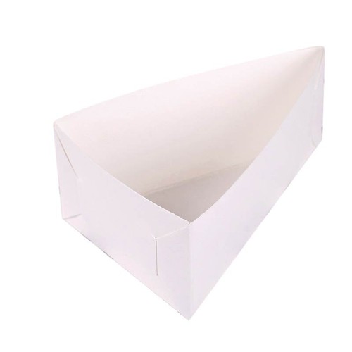 White Triangular Cake Slice Serving Boxes - Wedding Plates Portion Triangle - Picture 3 of 7
