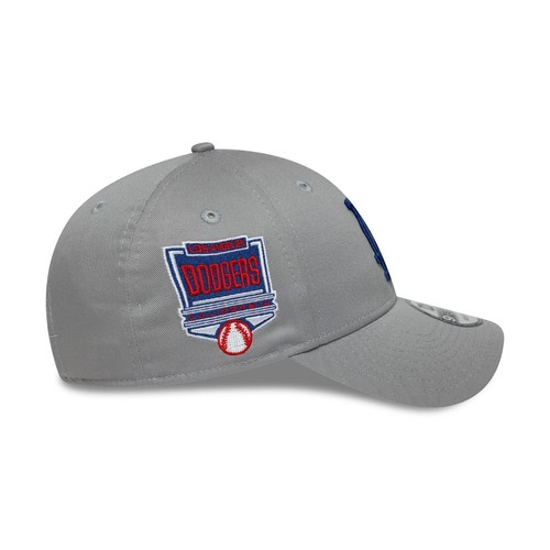 NUEVA ERA LA DODGERS GORRA DE BÉISBOL.9FORTY GRIS PARCHE LATERAL GRIS GORRA CON CORREA S25 - Imagen 2 de 10