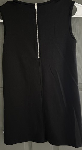 Designer DKNY Girls Black w/Silver Sequin A-Line Party Dress Sz 8 - Picture 3 of 6