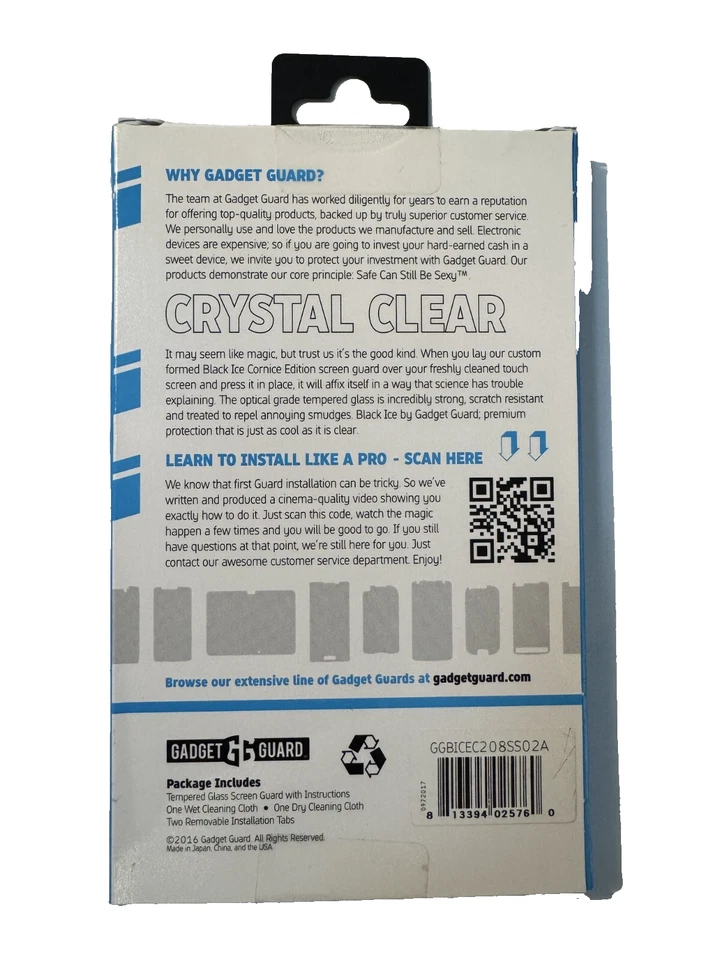 Protector de pantalla de hielo negro Gadget Guard para Samsung Galaxy S8 - transparente Foto 2 de 3