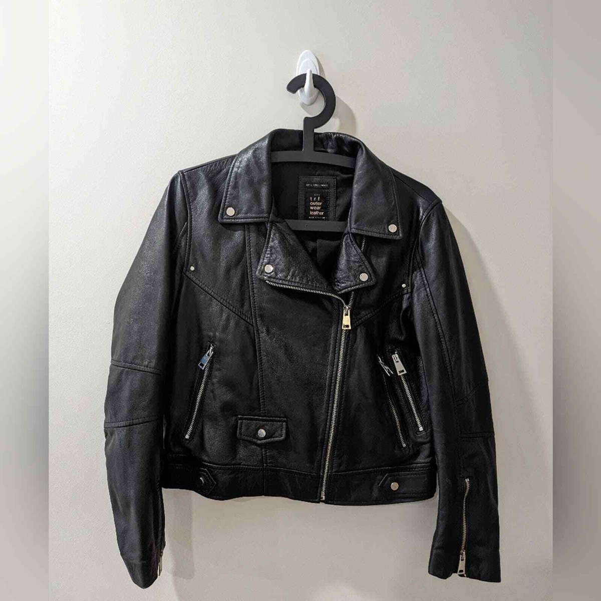 ZARA trf Outerwear Genuine Leather Moto Jacket | eBay ZARA trf Outerwear Genuine Leather Moto Jacket | eBay