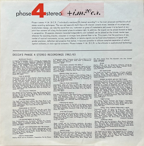 BOB SHARPLES - BATTLE STEREO - PHASE 4 STEREO SPECTACULAR 12" LP INC INFO SHEET - Imagen 4 de 5