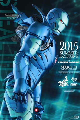 HOT TOYS 1/6 MMS314 IRON MAN MARK III MK3 Blue Stealth Mode Diecast Figure w/Box - Picture 4 of 8
