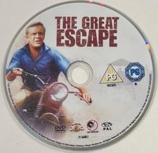 The Great Escape - Steve McQueen - DVD Disc Only In A Clear Sleeve - Free Post