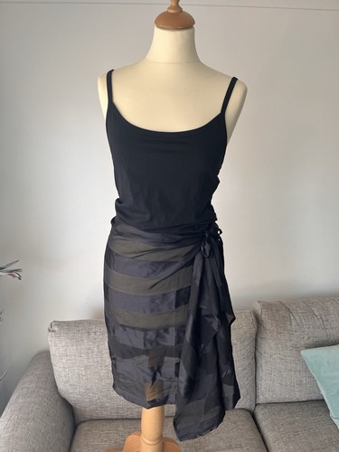 Gottex Black 100% Silk Wrap Around Beach Skirt/Cover Up Size M (Size 12) - BNWT - Picture 2 of 19