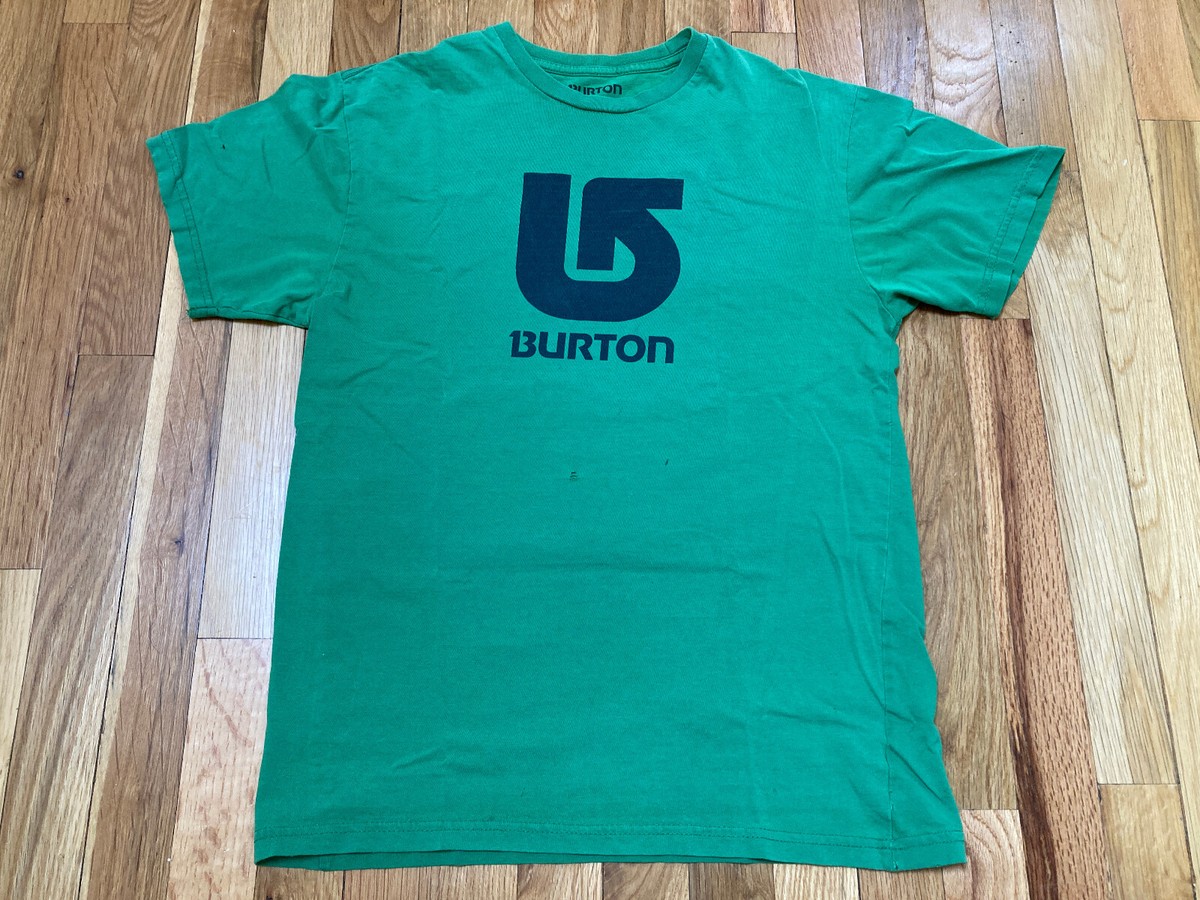 Vintage Burton Snowboards T Shirt M Medium Green and Black eBay