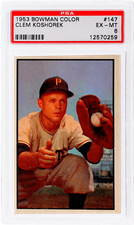 1953 Bowman Clem Koshorek Color #147 PSA 6