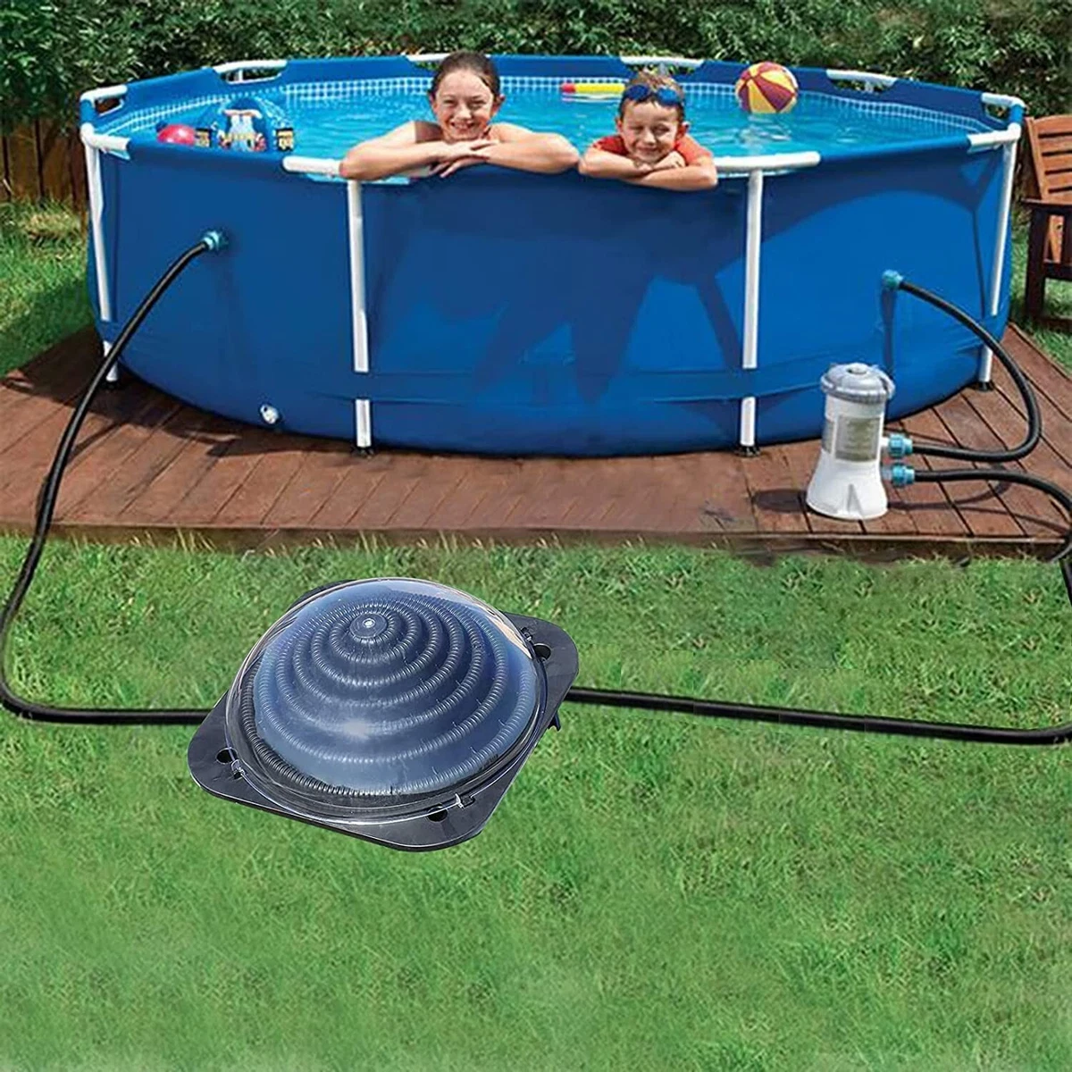 Solar Dome Above Ground Pool Heater for Inground and Above Ground Swimming  Pools | eBay
