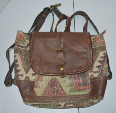Myra Bag Backpack Leather Canvas Aztec Purse | eBay display picture 2