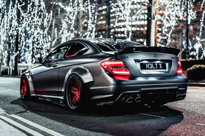 Mercedes Benz AMG C63 Black High Res Wall Decor Print - Poster