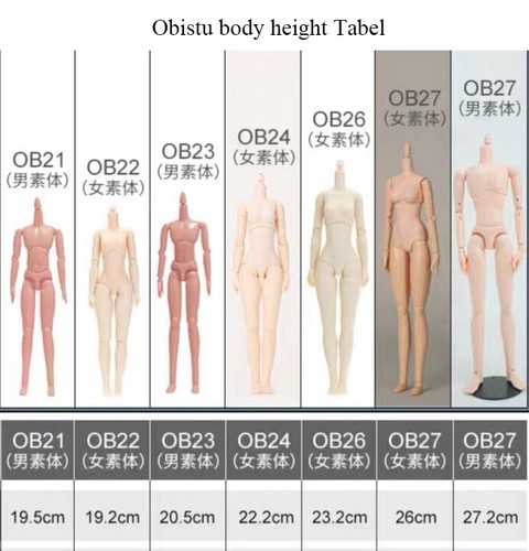 22 cuerpo ob24 ob22 ob26 ob27 cuerpo muñeca busto s m l muñeca cuerpo accesorios partes - Imagen 6 de 21
