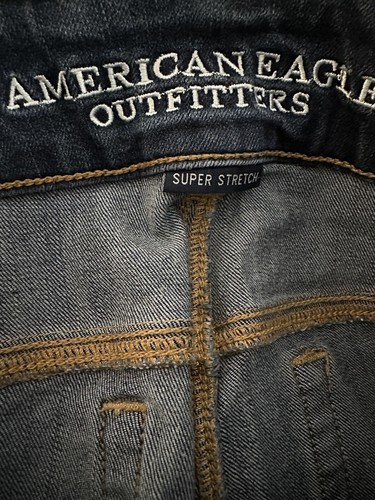 American Eagle Artist Crop Jeans Women Size 6 (28x25) Blue Denim Dark Wash - Picture 9 of 10