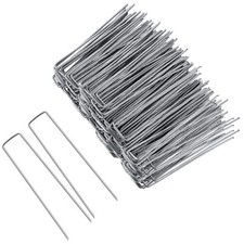 50 Landscape Fabric Staples Garden Stakes Galvanized Sod Staples 8 '' 11 Gauge