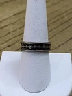 925 Sterling Silver Vintage Saram Designer Signed Ornate Band Ring Size 9
