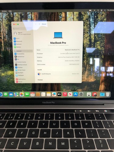 Apple MacBook Pro 13” 2019 | Touch Bar | i5 | 8GB | 256 SSD |MacOS Sequoia 15.5 - Photo 8/8