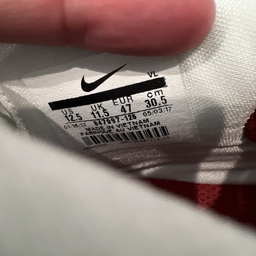 Size 12.5 Nike Vapor Speed 2 TD CF Low Football Cleats Crimson/White 847097-161 - Picture 6 of 6