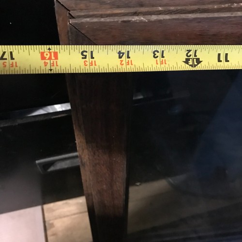 ANTIQUE SALVAGED WOOD FRAME SLIDING GLASS DOORS - SET of 2 - OAK FRAME / GLASS - Picture 12 of 13