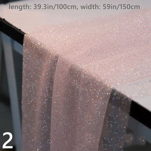 1M Rhinestone Mesh Fabric Cloth Shiny Glitter Wedding Dress Stage Prop Decor - Bild 15 von 23