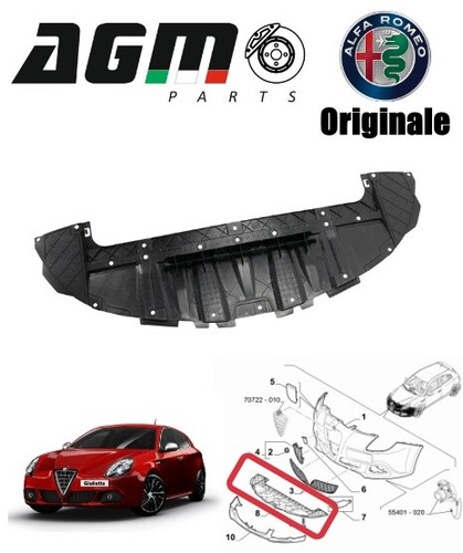 Aplique Cárter Inferior Parachoques Delantero Original Alfa Giulietta 50541144 - Imagen 4 de 5