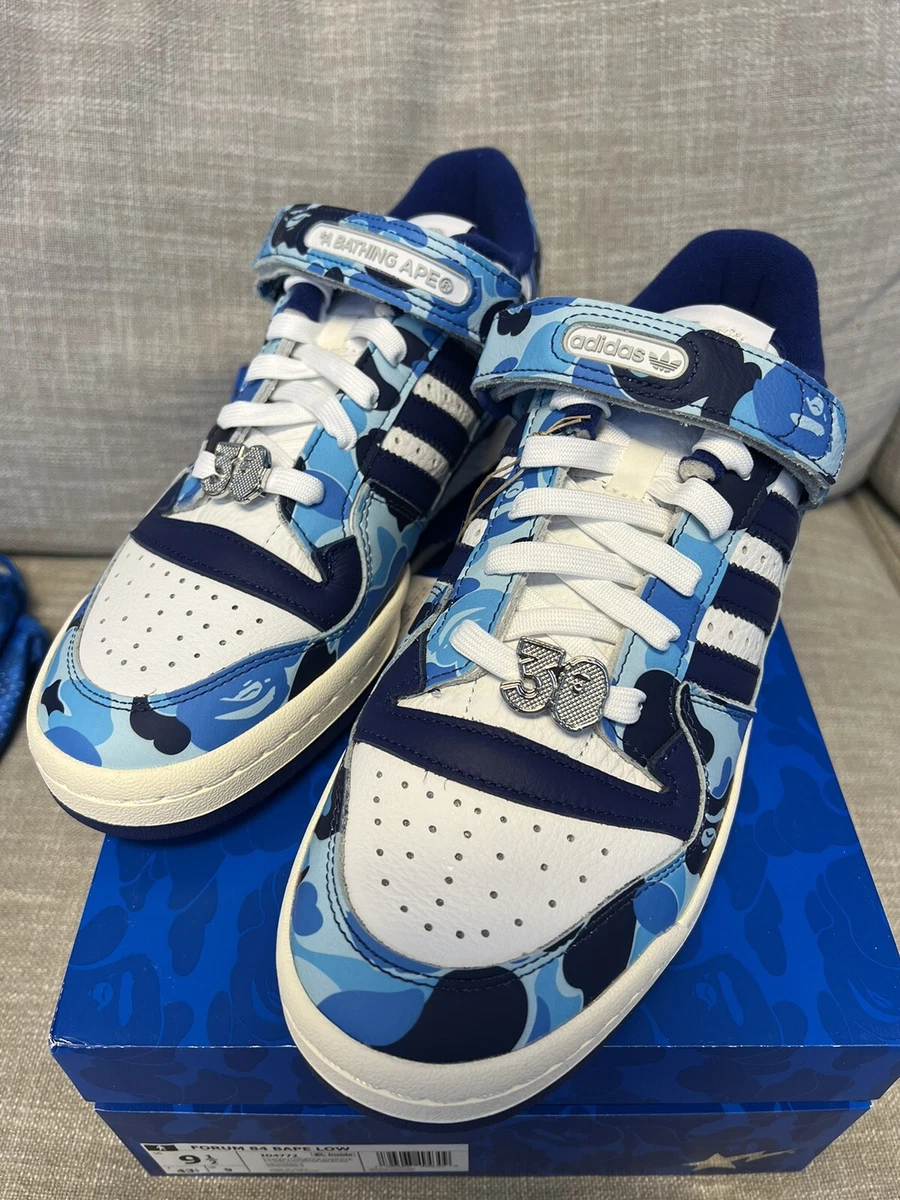 BAPE X ADIDAS FORUM 84 LOW ABC CAMO BLUE 9.5