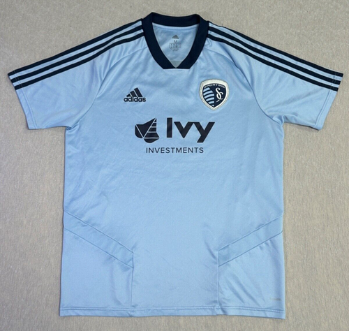 Adidas MLS Sporting KC Kansas City #7 Blue Uniform Jersey Kit Shorts Size M - Picture 2 of 18