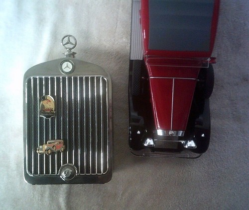 Mercedes Benz Grille Liquor Decanter (Pocher) With 1929 Nurburg 460. 1/18 Scale - Bild 8 von 11