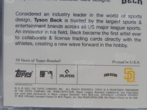 2021 Topps Project 70 #678 Fernando Tatis Rainbow 39/70 Padres Tyson Beck - Picture 4 of 7